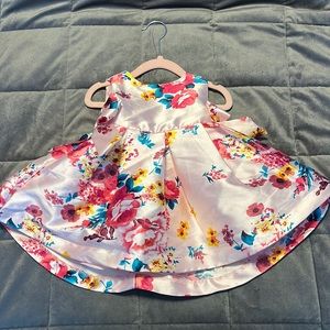 Rare Editions Polyester Girls 12M Dress. Pink Floral. Only worn once!